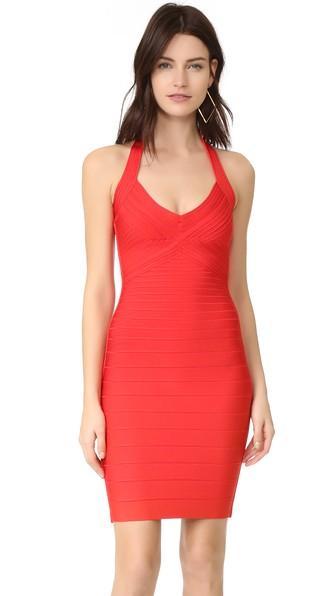 Herve Leger Adrienne Halter Dress