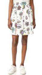 Boutique Moschino Pleated Printed Skirt