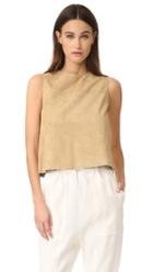 Vince Cropped Suede Shell