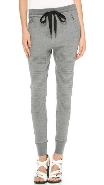 3.1 Phillip Lim Stitched Panel Track Pants - Grey Melange