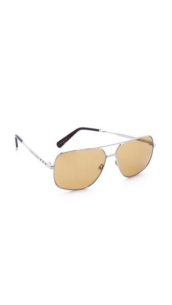 Marc Jacobs Sunglasses Aviator Sunglasses - Palladium/brown Green
