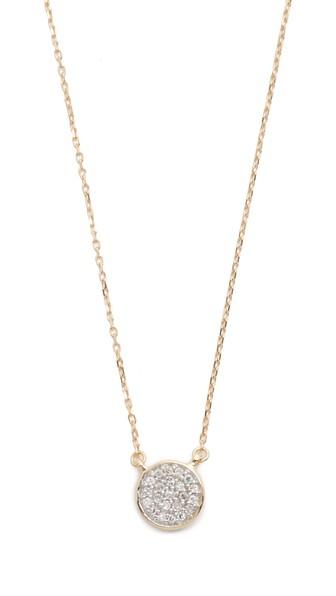 Adina Reyter Solid Pave Disc Necklace