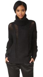 Dkny Oversized Turtleneck Intarsia Sweater