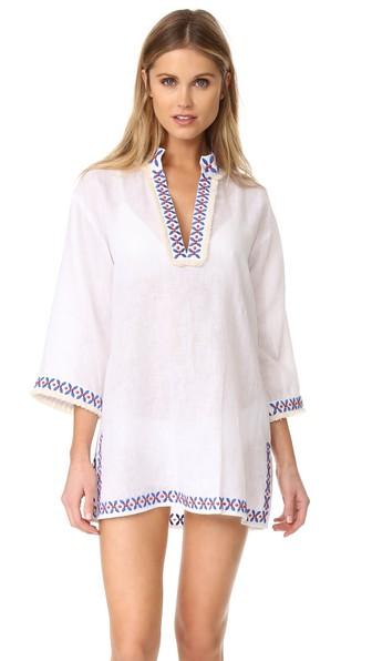 Tory Burch Solid Embellished Tunic