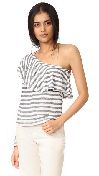 Splendid One Shoulder Top With Ruffle