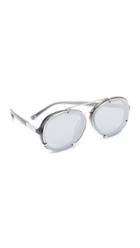 3 1 Phillip Lim Round Aviator Mirrored Sunglasses