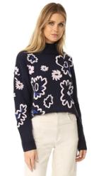 Rebecca Taylor Floral Embroidered Sweater