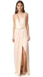 Halston Heritage Draped Cutout Gown