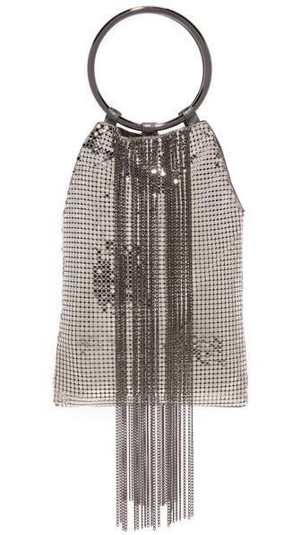 Whiting Davis Cascase Fringe Wristlet
