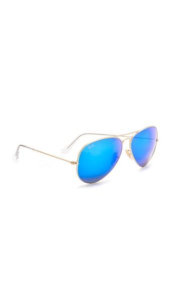 Ray Ban Oversized Mirrored Aviator Sunglasses