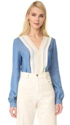 Jonathan Simkhai Fluid Chambray V Neck
