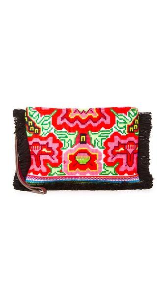 Jadetribe Eliz Fringe Clutch