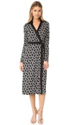 Diane Von Furstenberg Printed D Ring Wrap Dress