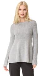 Grey Jason Wu Long Sleeve Flare Sweater
