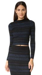 Kendall Kylie Stripe Long Sleeve Sweater