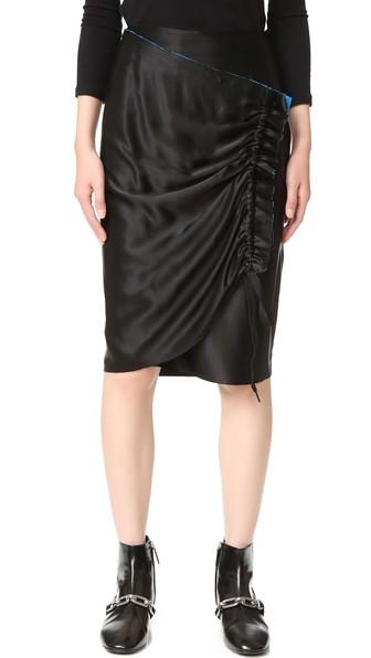 Dkny Wrap Skirt With Contrast Trim