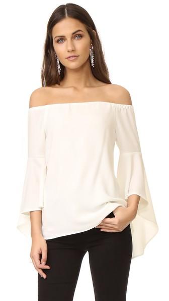 Wayf Sundown Off Shoulder Bell Sleeve Top