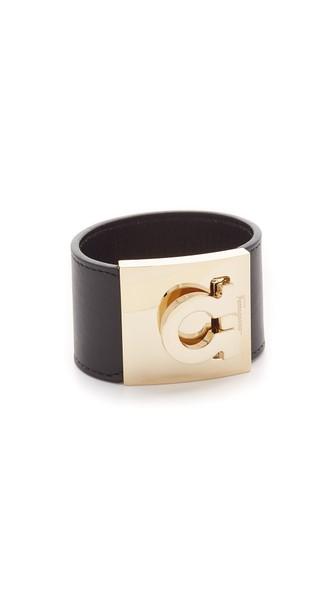 Salvatore Ferragamo Wide Gancio Cuff Bracelet