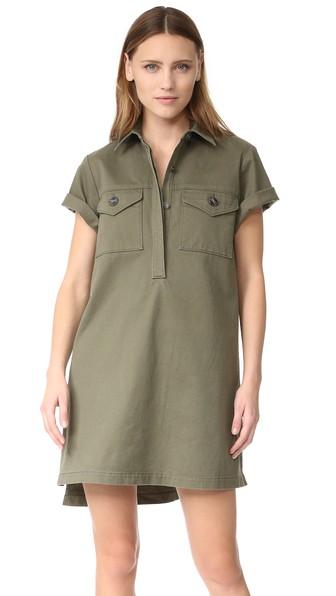 T By Alexander Wang Short Sleeve Collared Dress