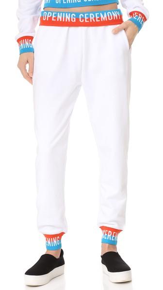 Opening Ceremony Elastic Logo Sweatpants