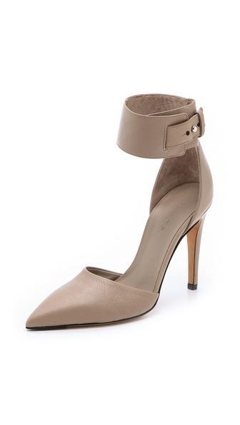 Vince Ada Ankle Strap Pumps - Taupe