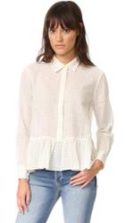 The Great The Ruffle Oxford Blouse