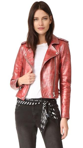 Iro Axelle Metallic Moto Jacket