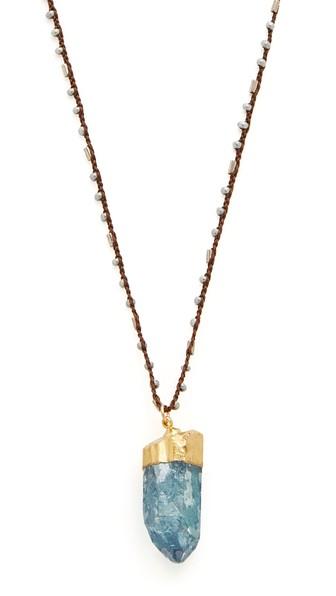 Native Gem Mystic Aqua Aura Necklace
