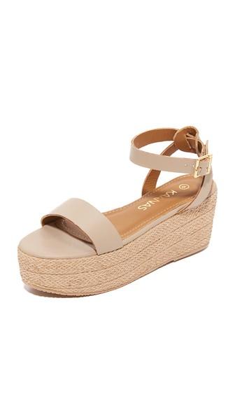 Kaanas Seshat Platform Espadrille Sandals