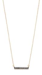 Adina Reyter Black Diamond Pave Bar Necklace