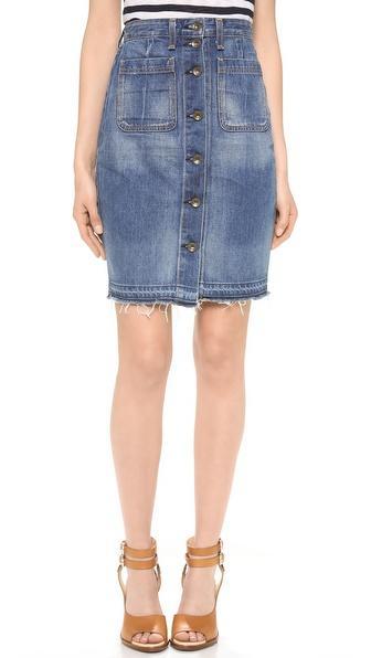 Rag & Bone/jean The Denim Skirt - Santa Cruz