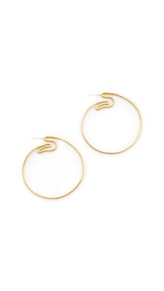 Elizabeth And James Jete Hoop Earrings