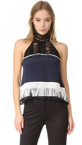 Jonathan Simkhai Fringe Racer Tank
