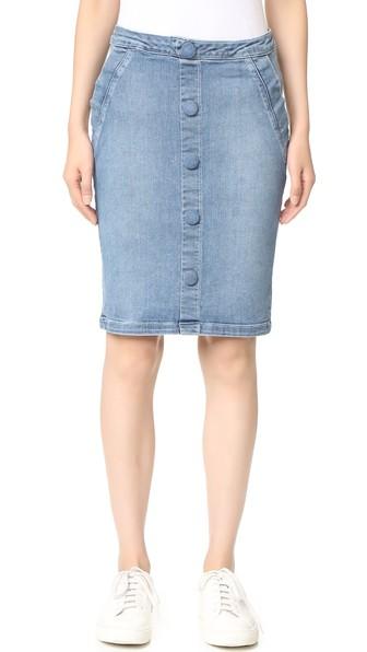 Frame Le Pencil Buttoned Skirt