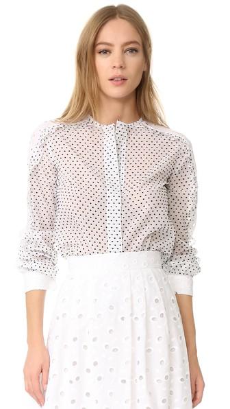 Amelia Toro Black Dotted Blouse
