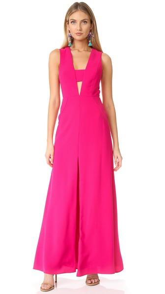 Jill Jill Stuart Cutout V Neck Gown