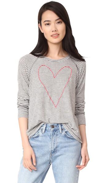 Sundry Heart Outline Open Side Tee