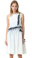 Msgm Denim Ruffle Dress