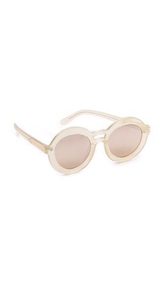Karen Walker Joyous Sunglasses - Gold Glitter/gold Mirror