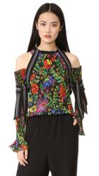3 1 Phillip Lim Floral Cold Shoulder Blouse