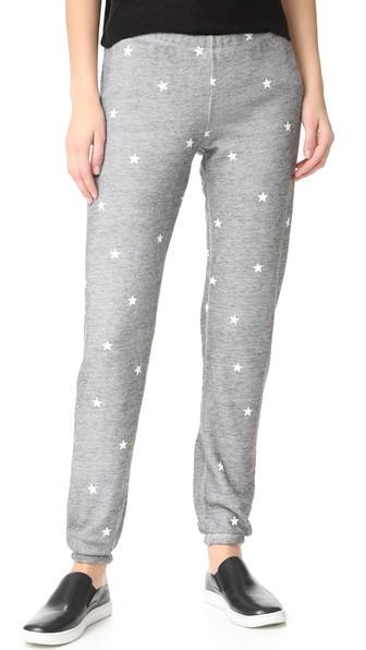 Wildfox Football Star Burnout Fleece Sweats