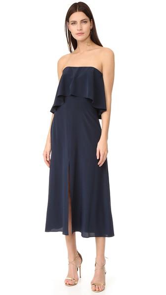 Zimmermann Silk Strapless Flounce Dress