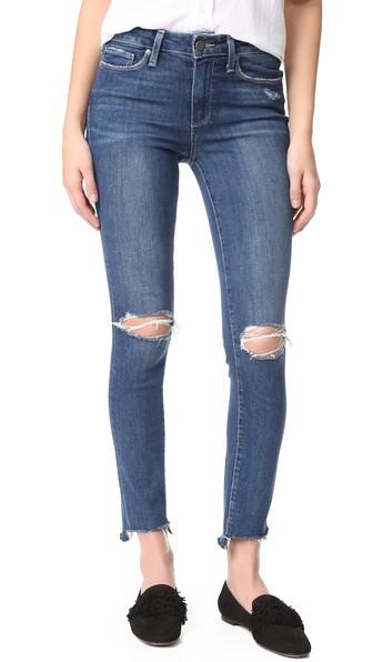 Paige Hoxton Ankle Peg Jeans With Uneven Hem
