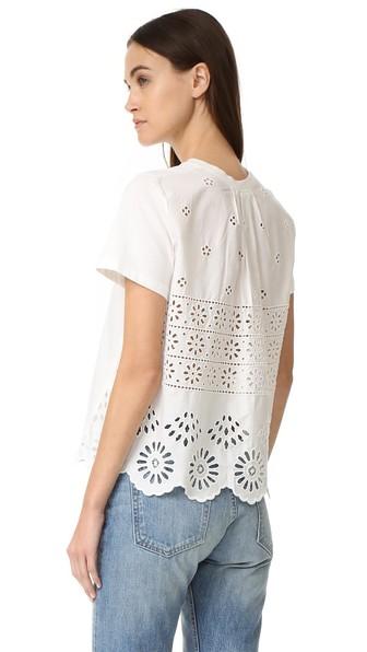 Sea Soft Eyelet Back Tee