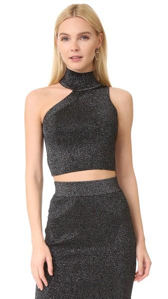 Cushnie Et Ochs One Shoulder Mock Neck Top