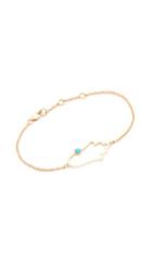 Jennifer Zeuner Jewelry Open Hamsa Bracelet With Turquoise
