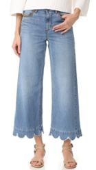 Red Valentino Stone Washed Scallop Hem Jeans