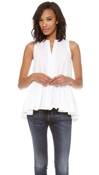 Tibi Sleeveless Top - White