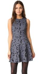 Alice Olivia Fonda Crew Neck Drop Waist Dress