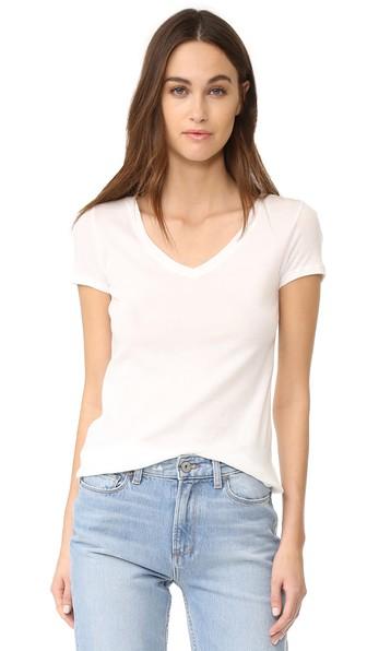 Petit Bateau 1x1 Light V Neck Tee